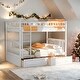 preview thumbnail 12 of 21, Full over Full Bunk Kids Bed with Guardrail & Drawers, Convertible Beds, Grey