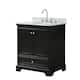 Option Dark Espresso / White Carrara Marble Top /