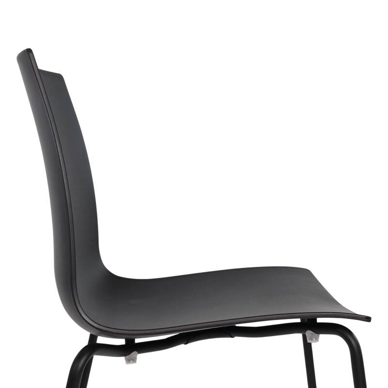 Furnish Theory Aero-S Pro Indoor/Outdoor Stackable Dining Side Chairs Polypropylene Shell & Powder-Coated Steel Legs (Set of 2)