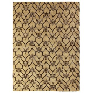 Exquisite Rugs Metropolitan Chocolate Brown New Zealand Wool Rug (8' X ...