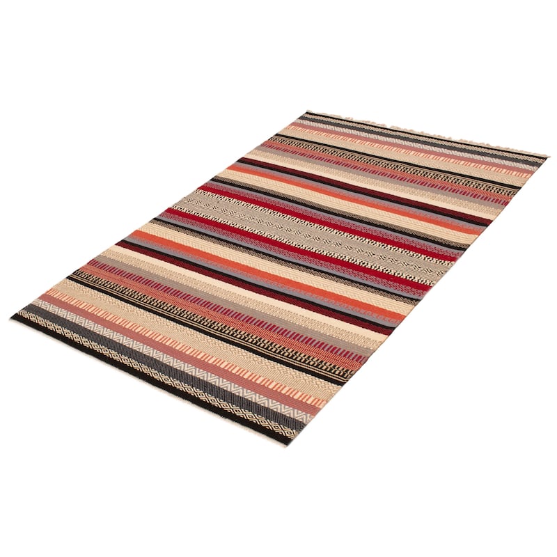 Nevada Red Kilim 5'0" x 7'7" - 5'0 x 7'7