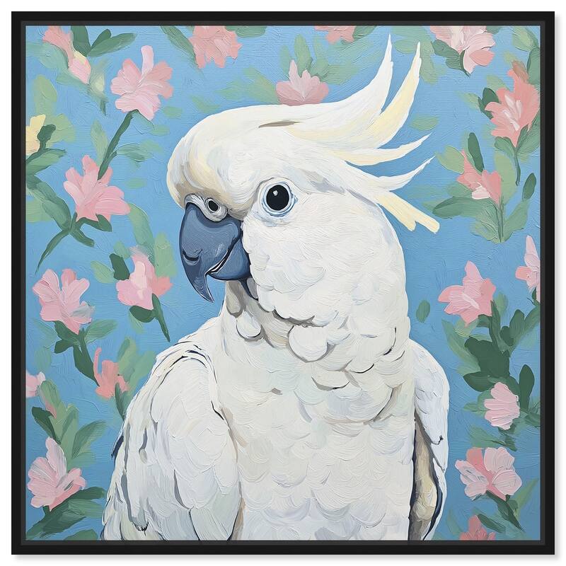 White Cockatoo I Canvas by Art Remedy - 20" x 20" - Black