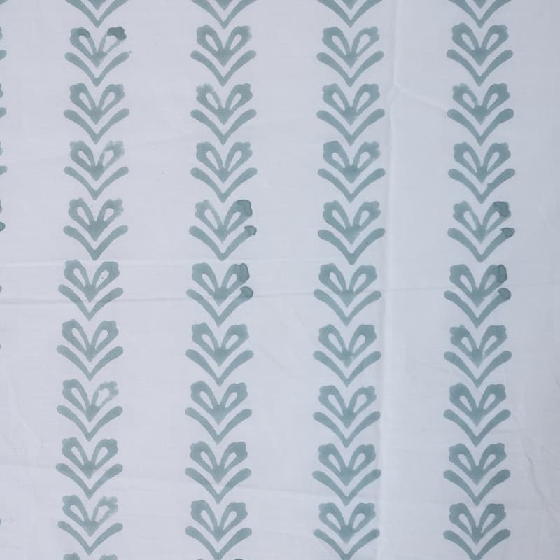 Fabdivine Cotton Hand Block Floral Flat Sheet Bed Room Home Décor Accent Gift