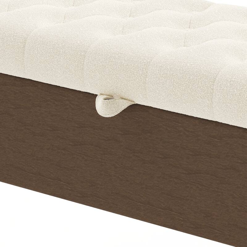 Modern Storage Ottoman Bench Upholstered Bedroom Bench