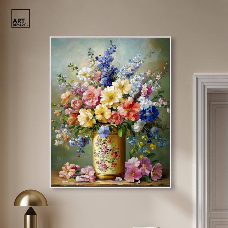 Chromatic Corolla Canvas by Art Remedy