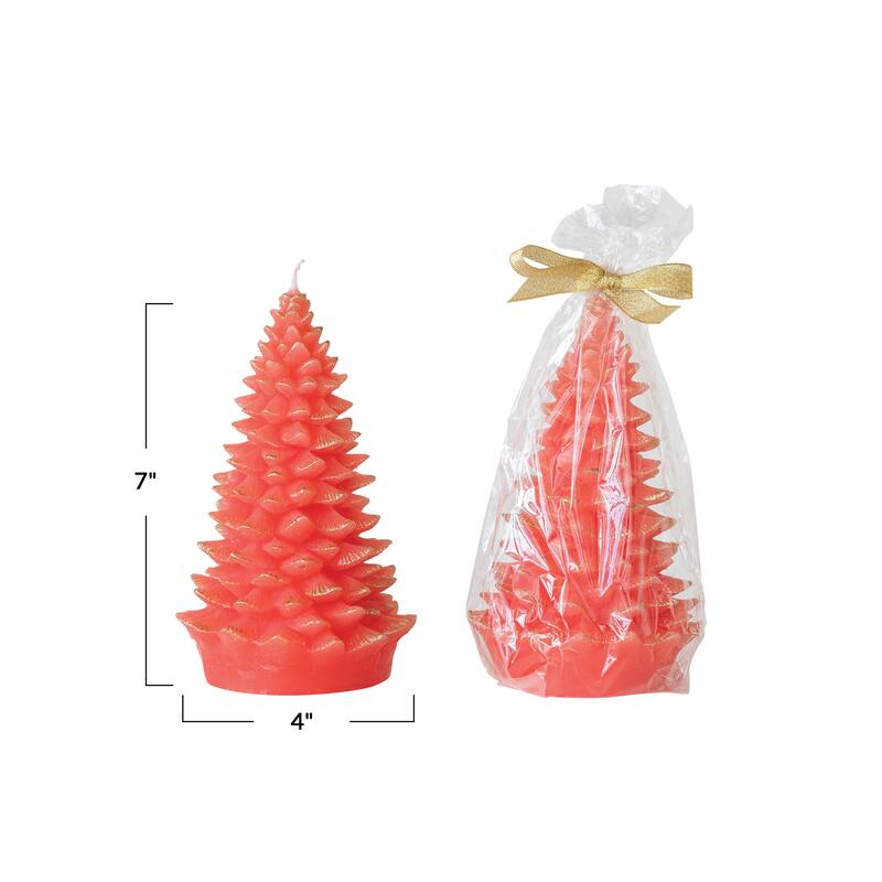 Holiday Tree Shaped Candle with Tips