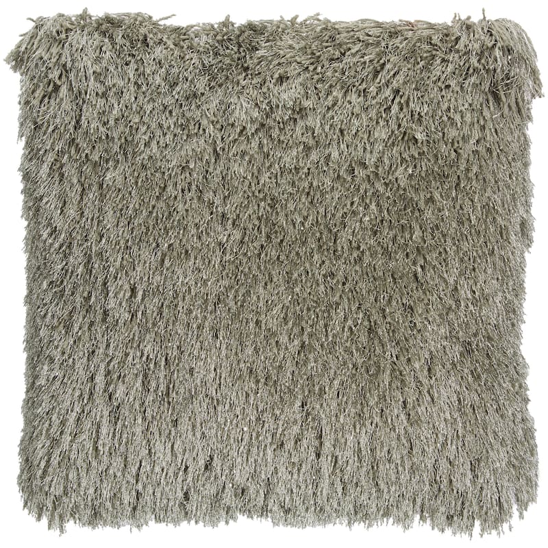 Mina Victory Shag Solid Glam Throw Pillow