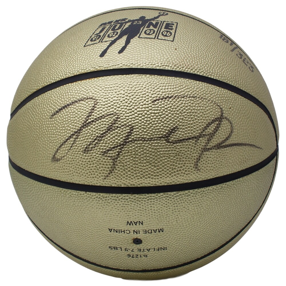 Shop Michael Jordan Bulls Signed Gold Mr June Le 181 323