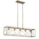 preview thumbnail 46 of 68, Kiro 5-light Farmhouse Linear Chandelier Faux Wood Dining Lighting with UL Certified - 36''