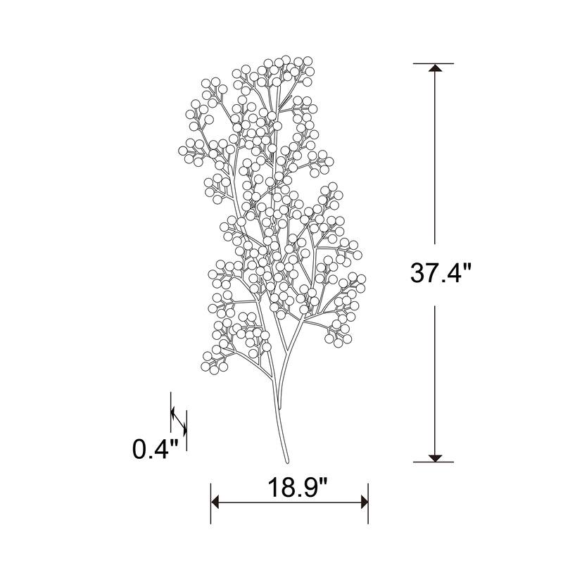 Southern Patio 37.5 in. H Loma Outdoor Metal Wall Decor