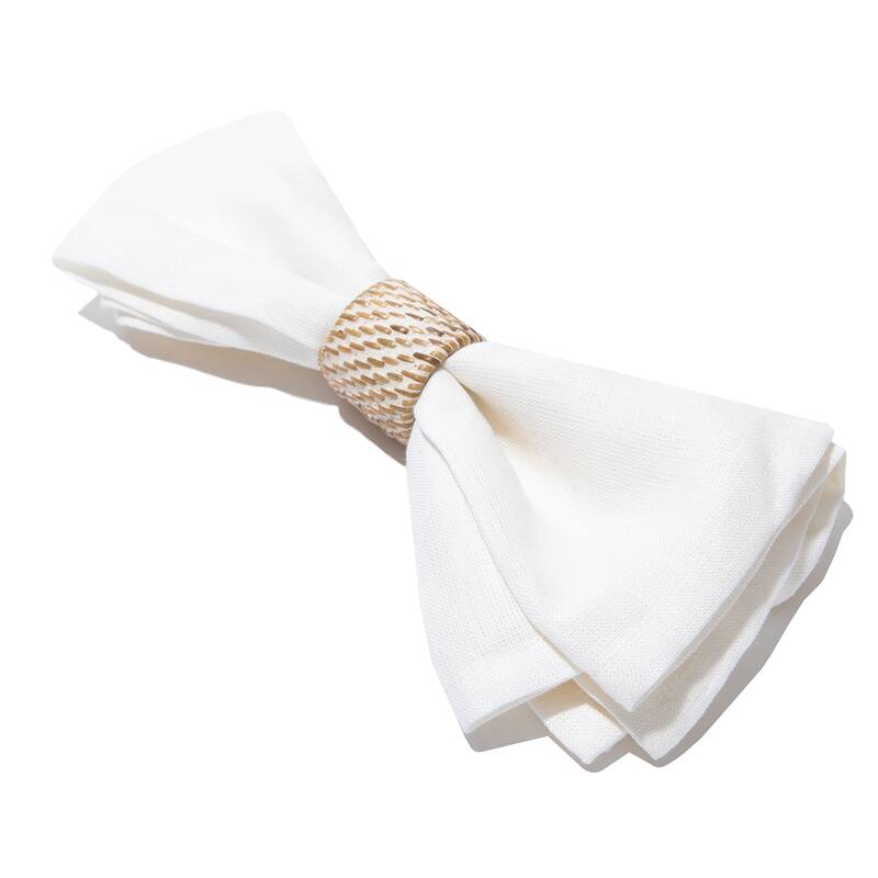 Caravan Everyday White Wash Napkin Rings - Set of 4