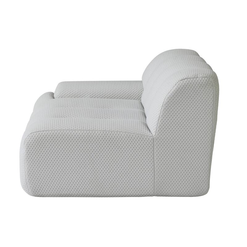 86.6" Loveseat 3D Mesh Fabric Sectional Sofa Modern Comfy Modular Floor Couch for Living Room, Office, Apartment