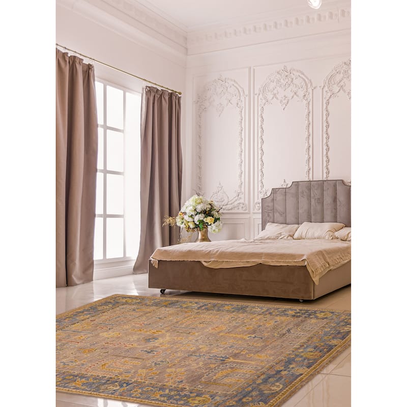 ECARPETGALLERY Hand-knotted Jules Serapi Grey Wool Rug - 8'2 x 10'0