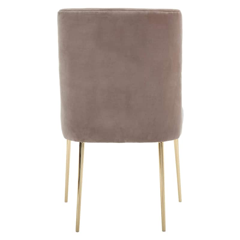 SAFAVIEH Couture Melonie Velvet Accent Chair - Mustard / Brass - 28"x23"x35.3" - 28" W x 23" D x 35" H - 28Wx23Dx35H