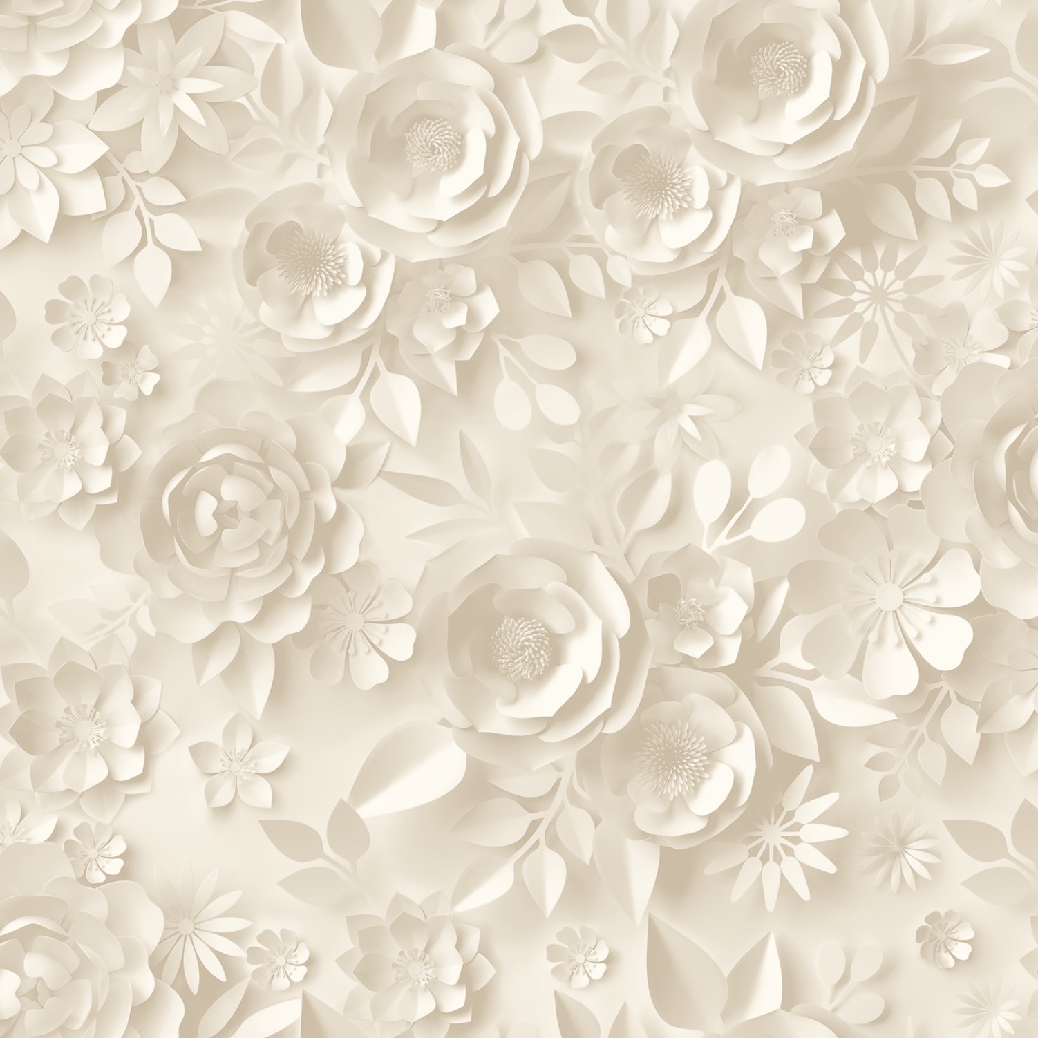 Veer Decor Paper Flowers Wallpaper - Roll 20.86"x33ft