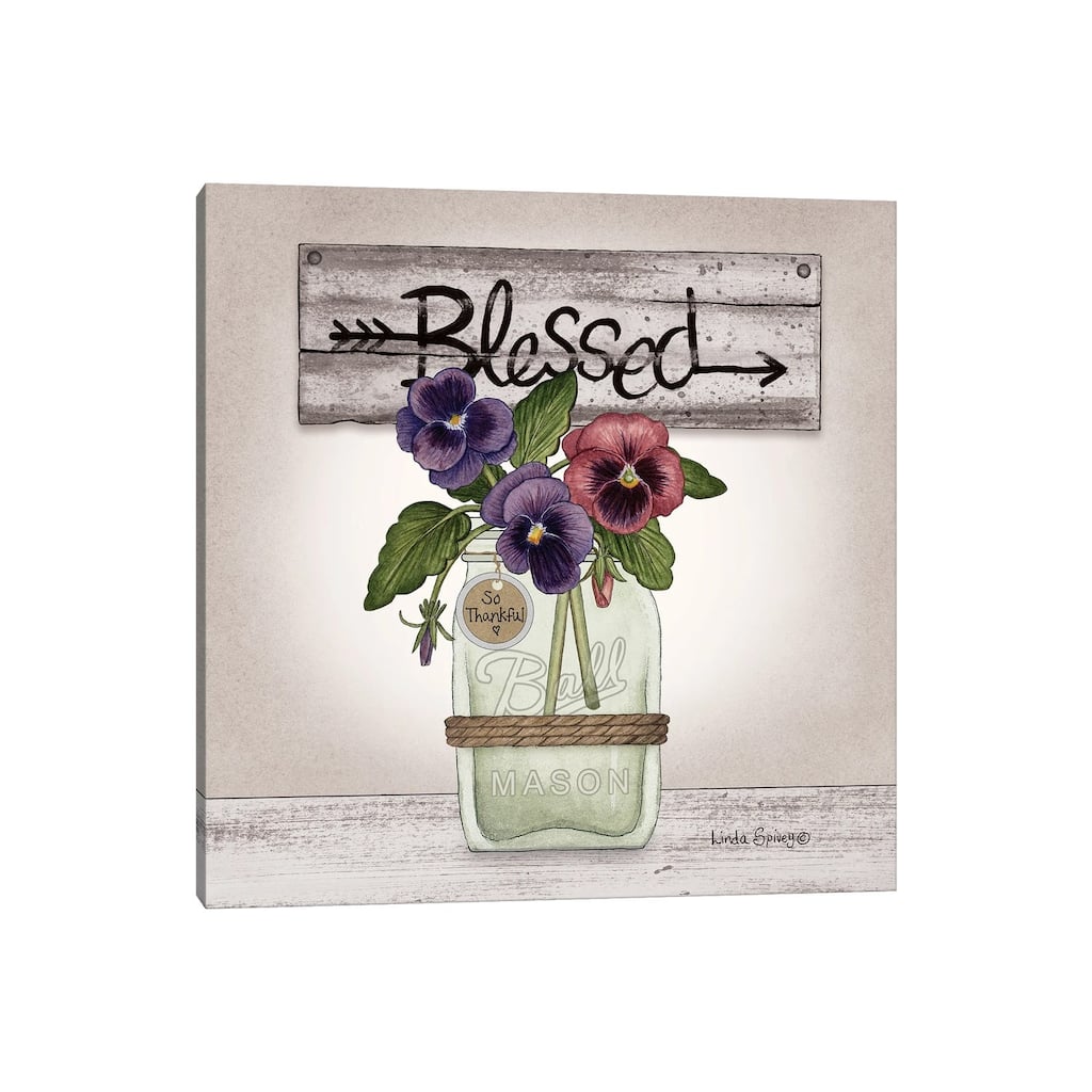 iCanvas "Pansy Blessing" by Linda Spivey Canvas Print