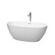 Option Matte White, Polished Chrome Trim & Faucet