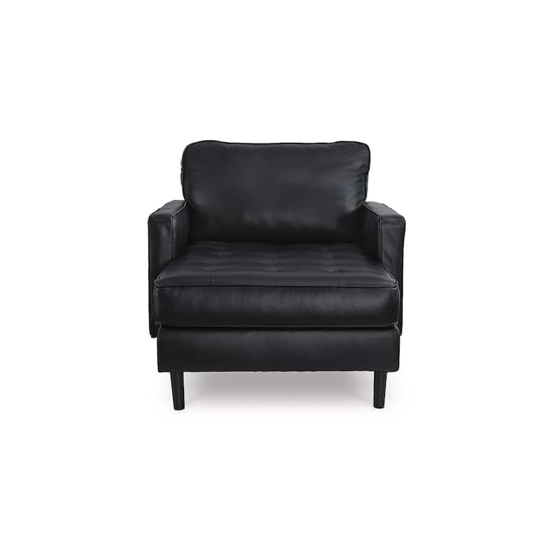 Signature Design by Ashley Bryceview Black Chaise - 42" W x 64" D x 39" H