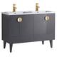 Option Rock Gray - Satin Brass Handles