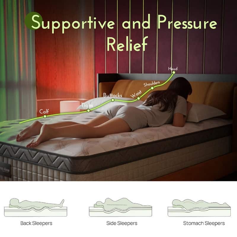 Assembled in USA - 10" Diamond Hybrid Mattress Pocket Coil and Cool Gel Memory Foam