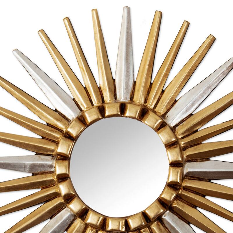 Novica Handmade Imperial Sunset Wood Wall Accent Mirror
