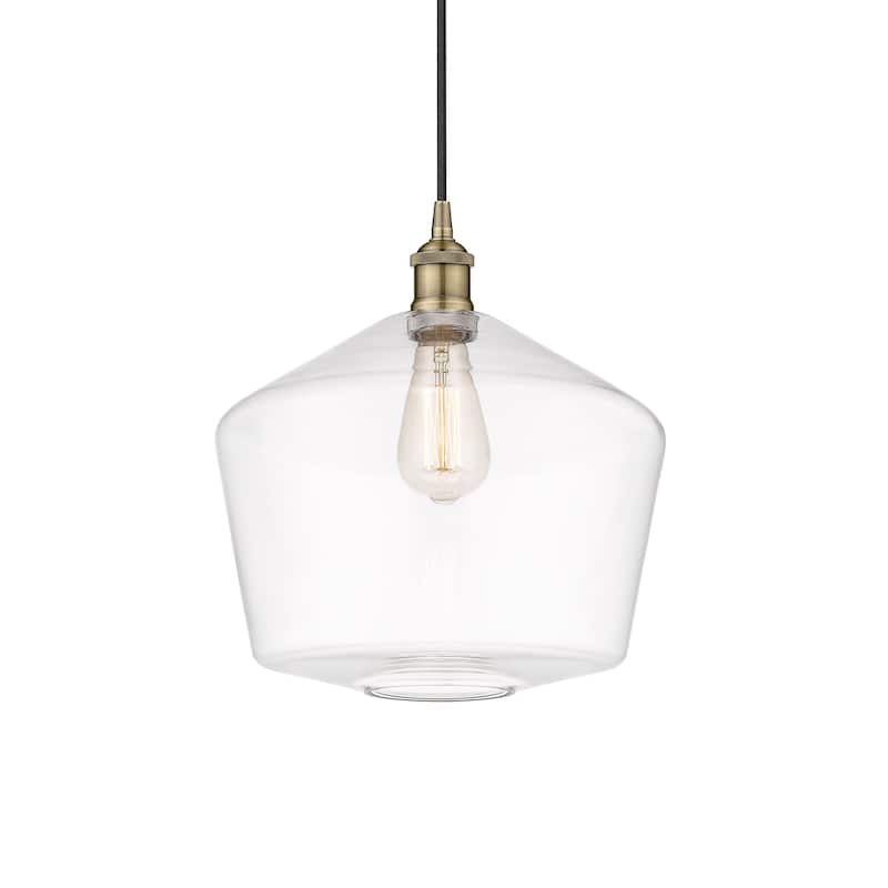 Innovations Lighting 616-1P-14-12 Cindyrella Pendant Cindyrella 12" - Antique Brass / Clear