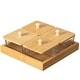 preview thumbnail 6 of 9, Basicwise Glass Jars with Bamboo Lids and Wooden Tray – Rectangular Charcuterie, Snack Organizer and Fruit Platter for Party