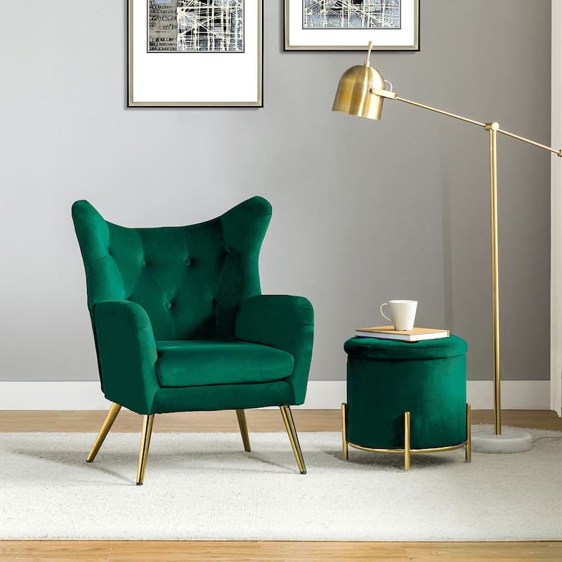 Eusebio Two Pieces Living Room Set with Metal Legs by HULALA HOME
