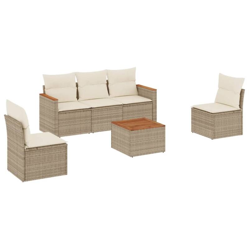 vidaXL Garden Sofa Set Black