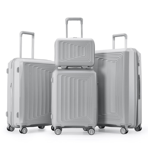 なつこ シルク4ケース Luggage 4 Piece Sets Hard Shell Lightweight TSA Lock - On Sale