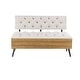 preview thumbnail 6 of 15, White Wood and Metal Tufted Contemporary Industrial Storage Bench
