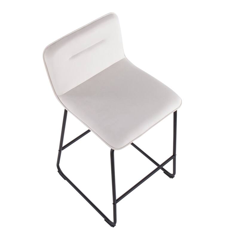 Carbon Loft Kerby Black Fixed-Height Counter Stool - Set of 2