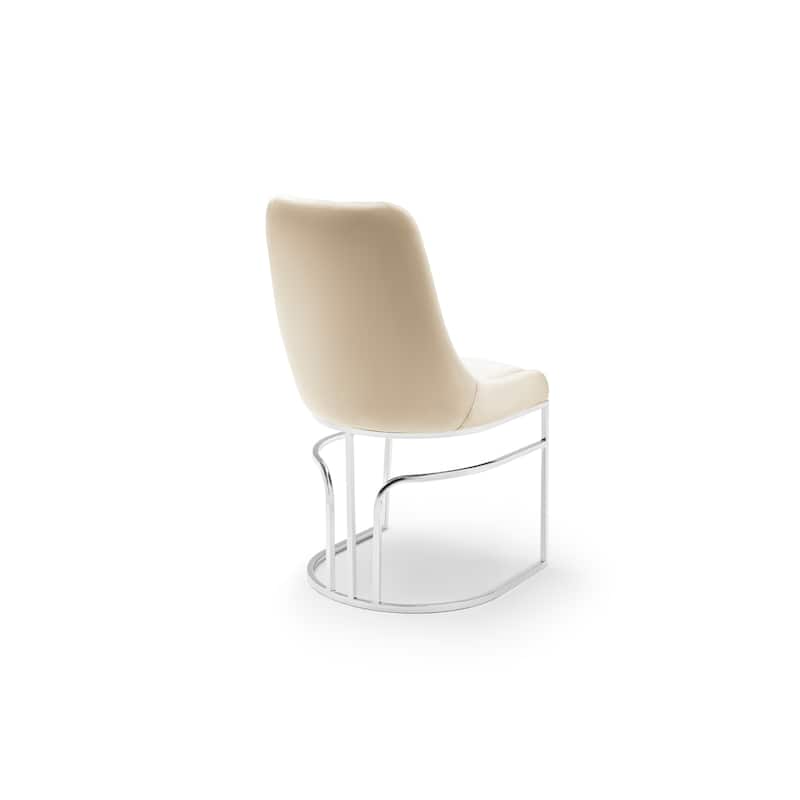 Modern Style 2pc Dinning Chairs Made With Wood And Steel Legs