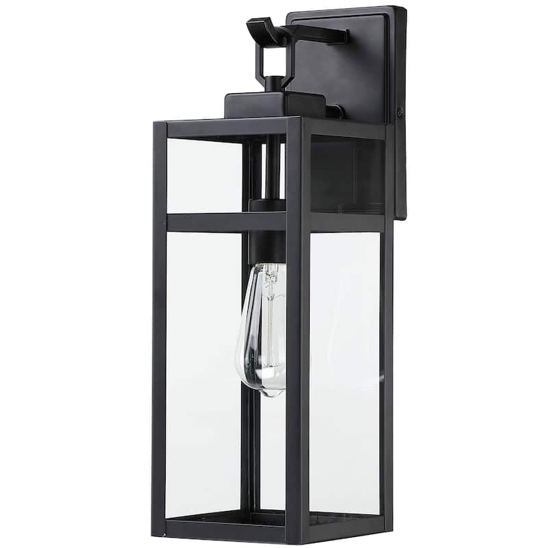 2 Pack Matte Black Outdoor Wall Light - 5.9"x7.76"x17.99"