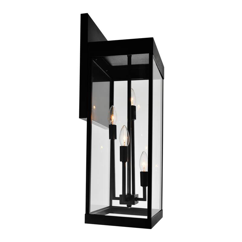 Windsor 4 Light Black Outdoor Wall Light