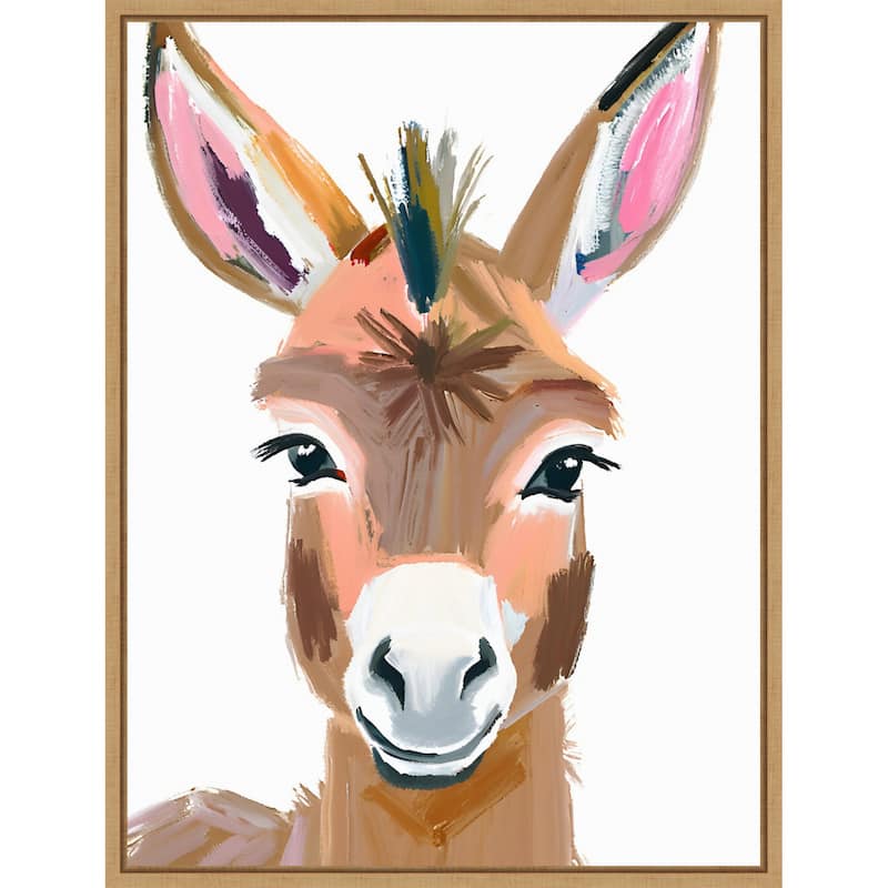 Esel Donkey by Ohkimiko Framed Canvas Wall Art