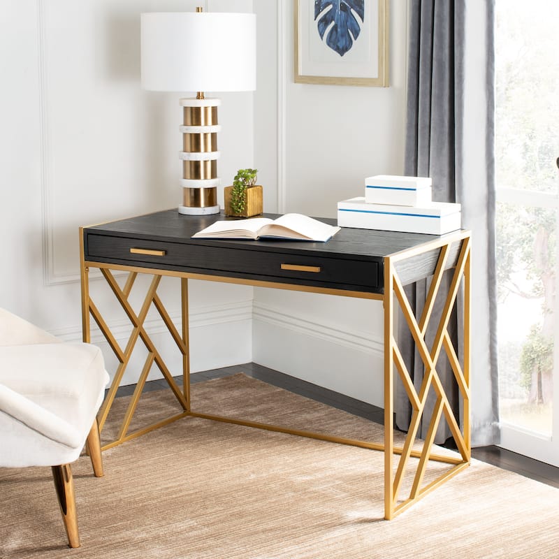 SAFAVIEH Elaine Modern Dual-tone 1-drawer Desk