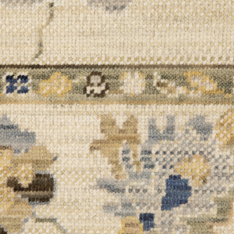 Adelaide Bohemian Traditional Beige/ Tan Wool Blend Area Rug-