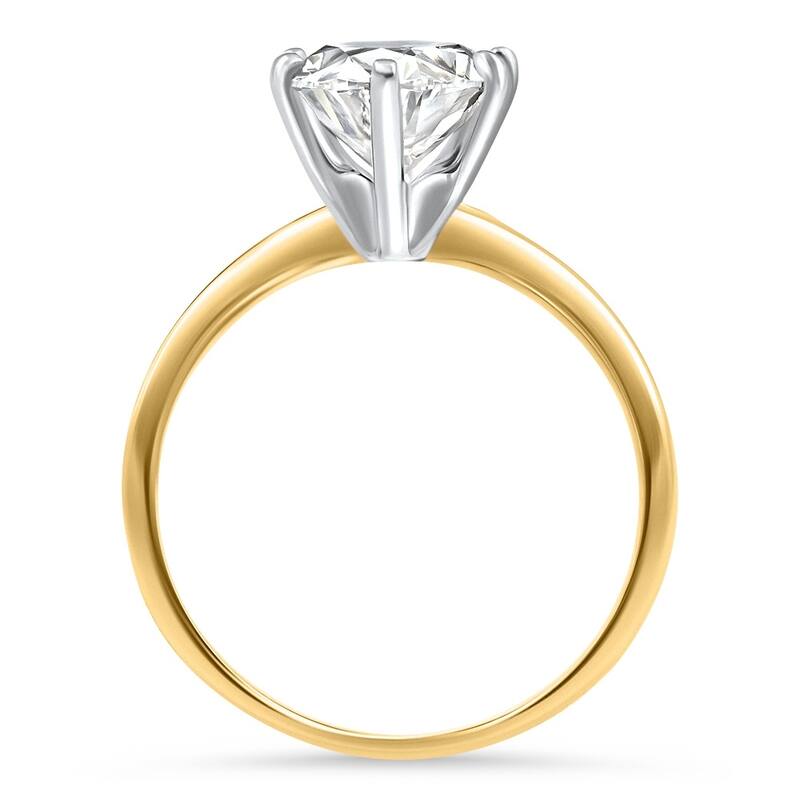 Bliss Diamond Certified 4Ct Oval Solitaire Diamond Engagement Ring Gold Lab Grown