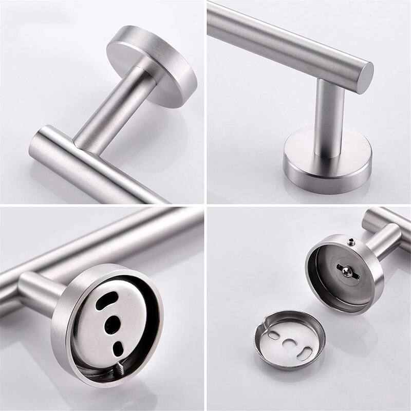 4 Piece Bathroom Hardware Set Wall Mount Modern Bathroom Towel Holder Bar Set 304 Stainless Steel Bath Fixtures Accessories Set