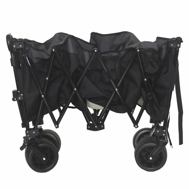 Heavy-Duty Foldable Utility Wagon - 480lbs Capacity, Patented Ultra-Stable Frame