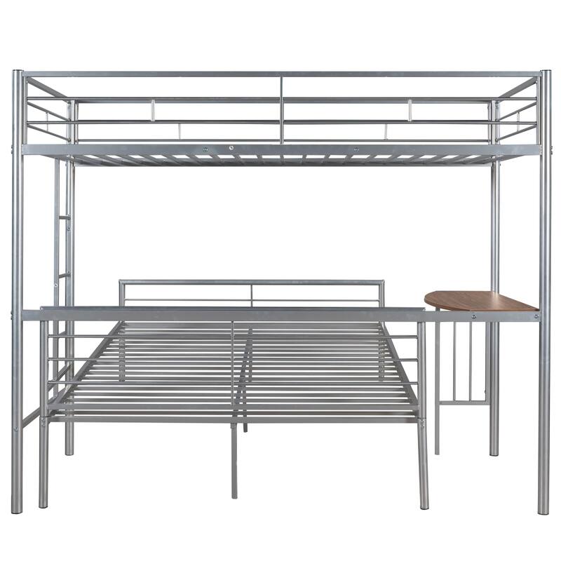 Twin Over Full Bunk Bed with Desk
