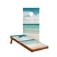 preview thumbnail 1 of 4, Gulf Island Shore Solid Mahogany All-Weather Cornhole Boards NO Bags - Add Carrying Case