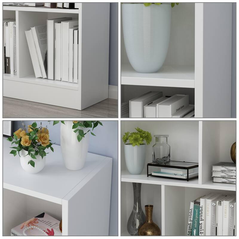 40.9'' H x 39.4'' W Geometric Bookcase Living room storage bookshelf