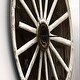 preview thumbnail 2 of 4, Designart 'Sepia Country Wagon Wheel Clock' Oversized Farmhouse Wall CLock