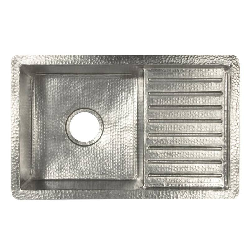 Native Trails Cantina Pro 24" Single Basin Undermount Bar Sink - Brushed Nickel