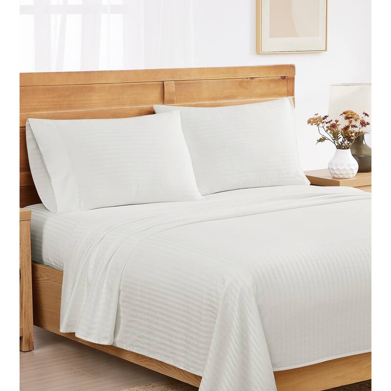 Royal Velvet Signature Dobby Stripe Sheet Set