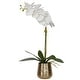 preview thumbnail 1 of 1, Uttermost Cami Orchid With Brass Pot - 24 x 14 x 8
