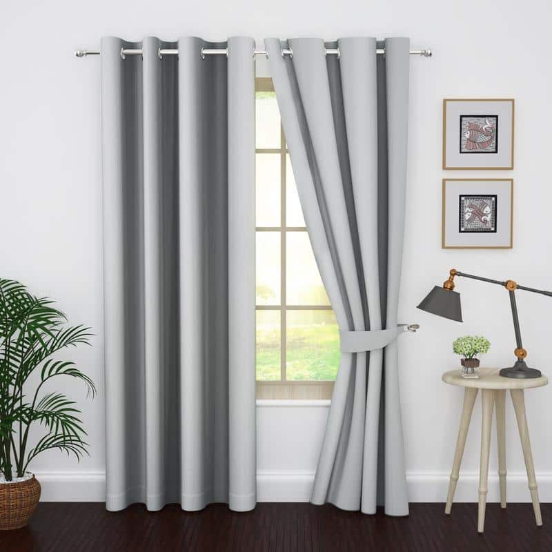 Polyester Thermal Insulated Blackout Curtains by Ample Decor- 2 Panels