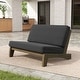 preview thumbnail 91 of 130, Outdoor Teak Patio Furniture 2 Club Chairs Loveseat Table Loveseat - Dark Grey/Whole Cuishion